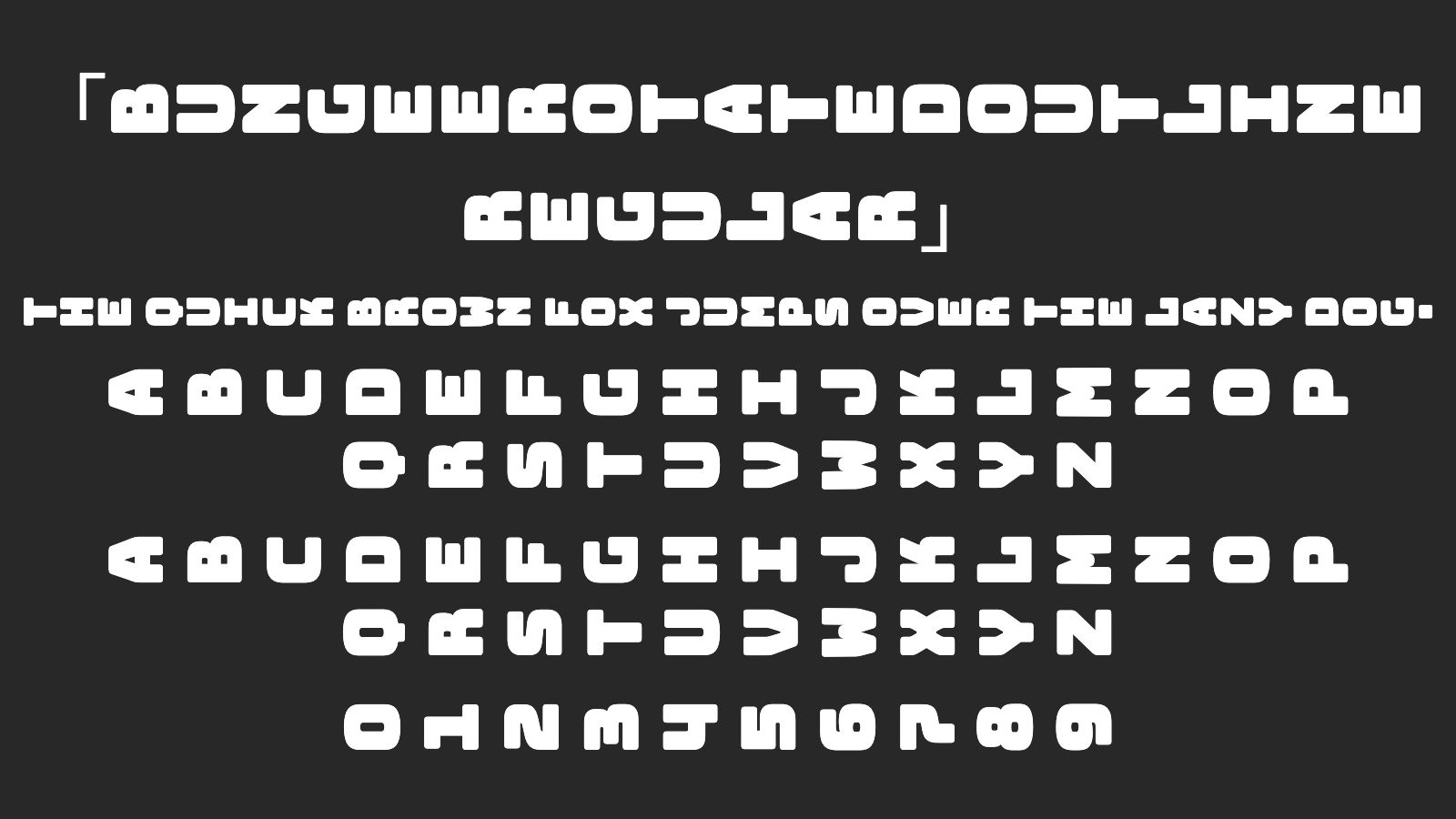 BungeeRotatedOutline-Regular字体预览