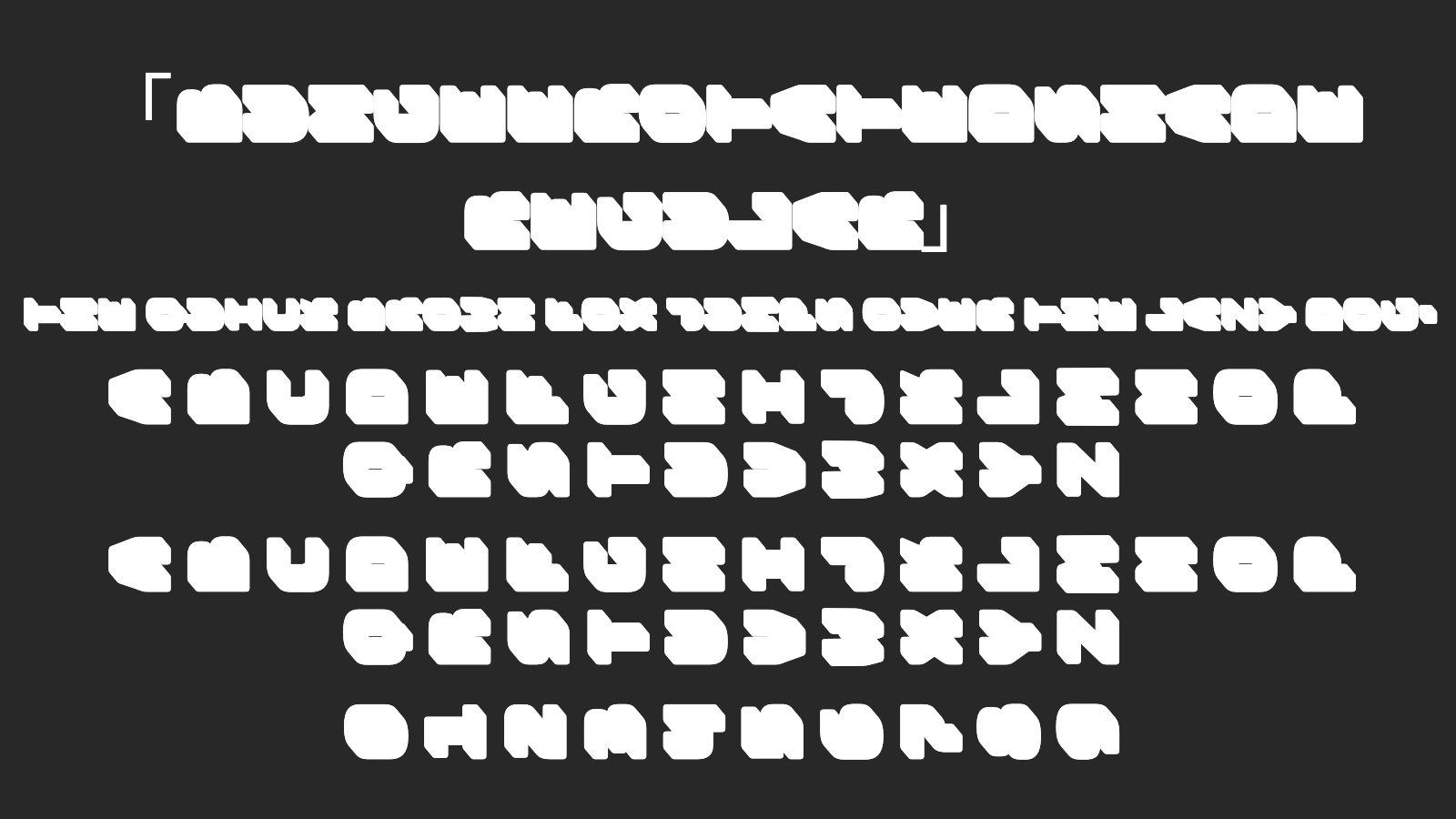 BungeeRotatedShade-Regular字体预览