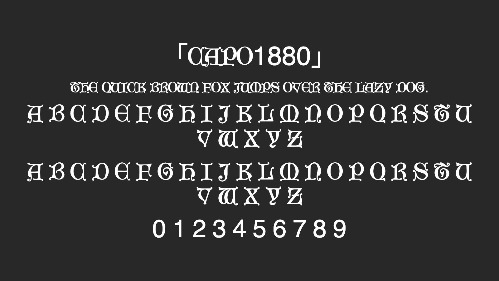 Capo1880字体预览