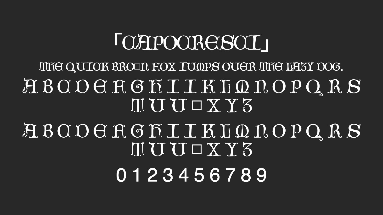 CapoCresci字体预览