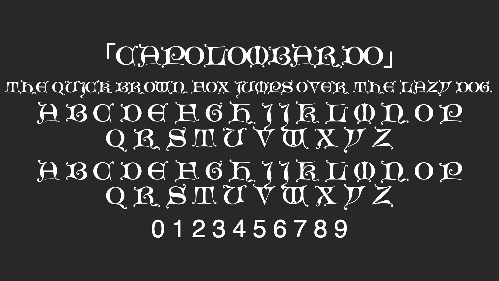 CapoLombardo字体预览