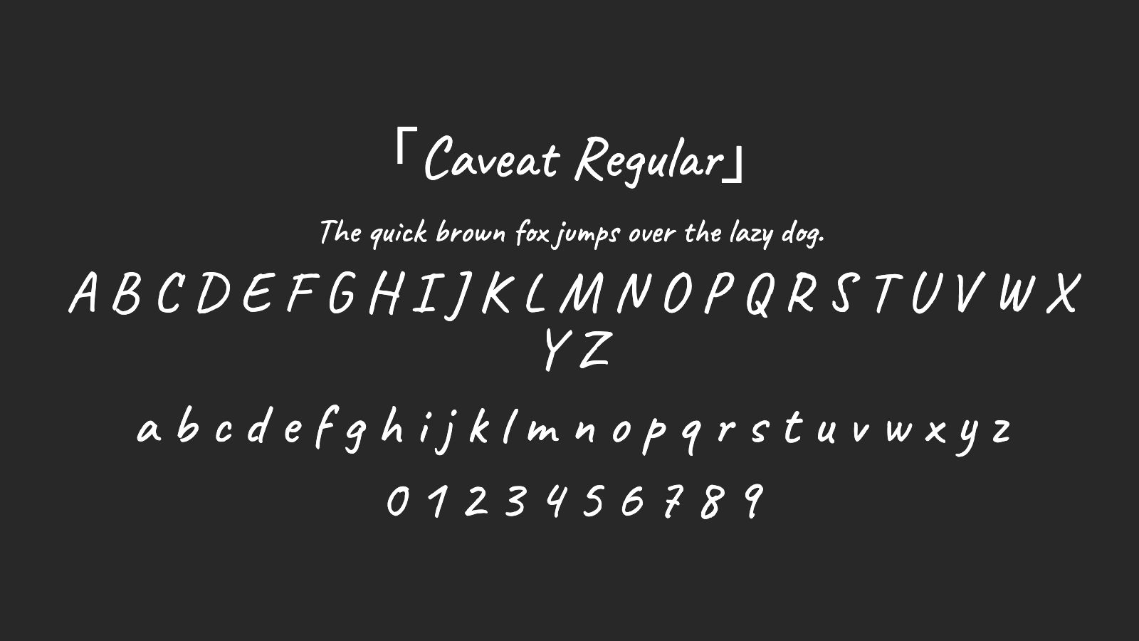 Caveat-Regular字体预览