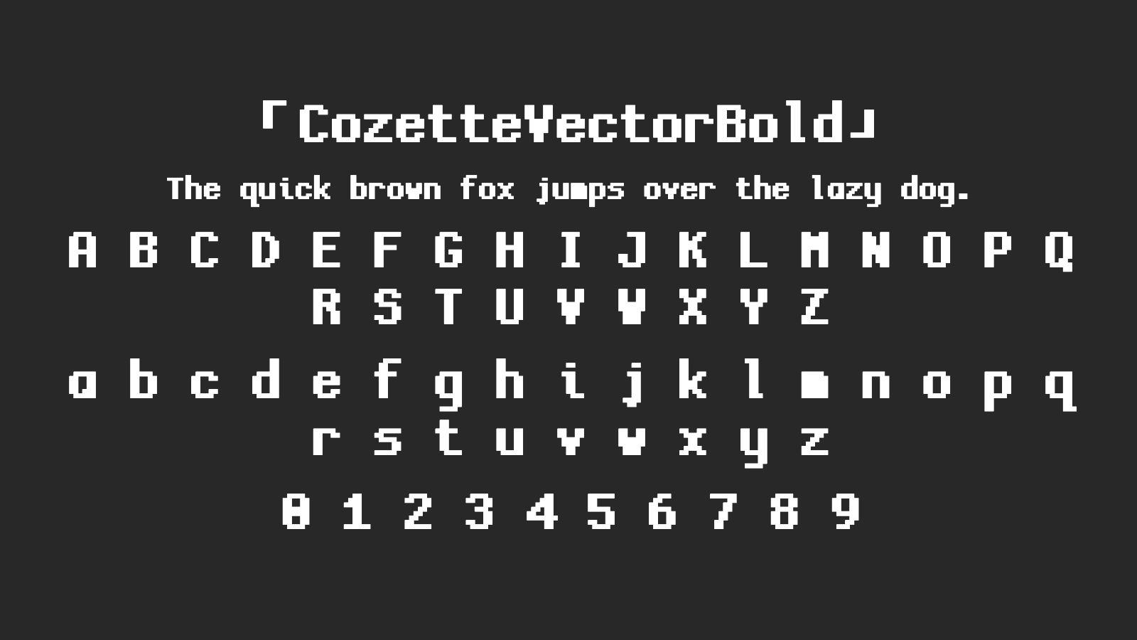 CozetteVectorBold字体预览