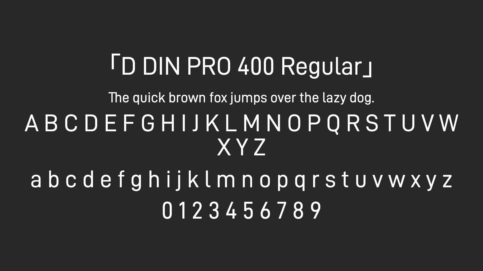 D-DIN-PRO-400-Regular字体预览
