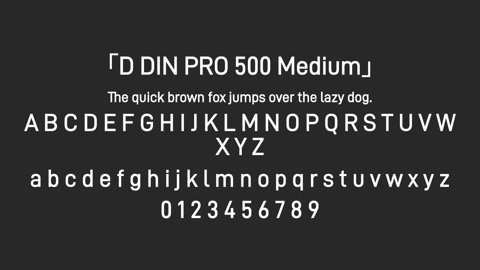 D-DIN-PRO-500-Medium字体预览