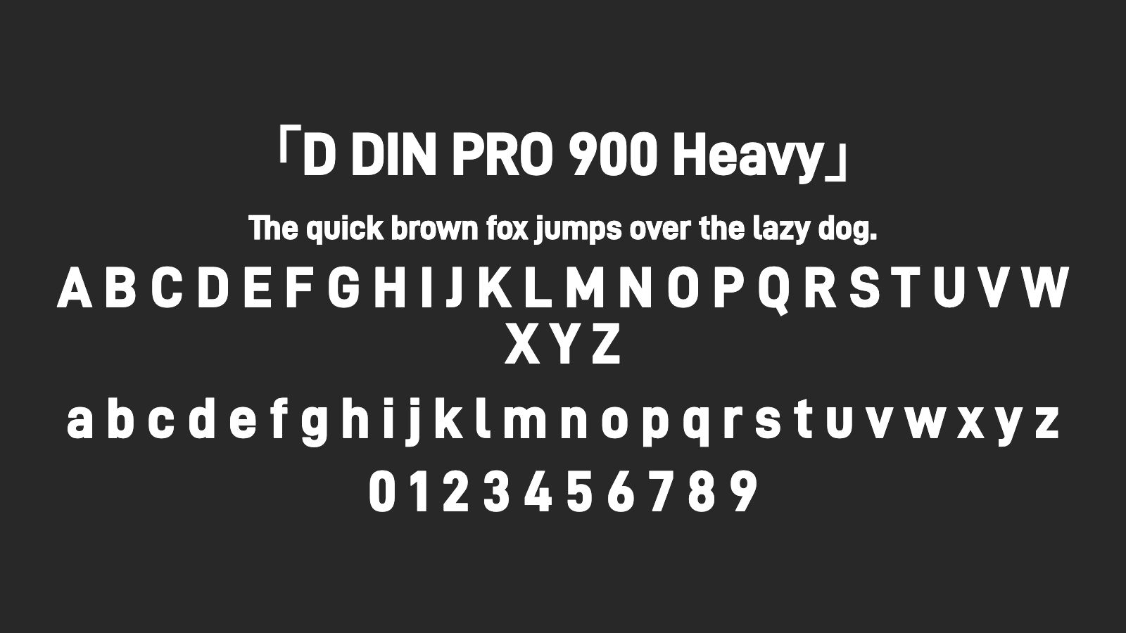 D-DIN-PRO-900-Heavy字体预览