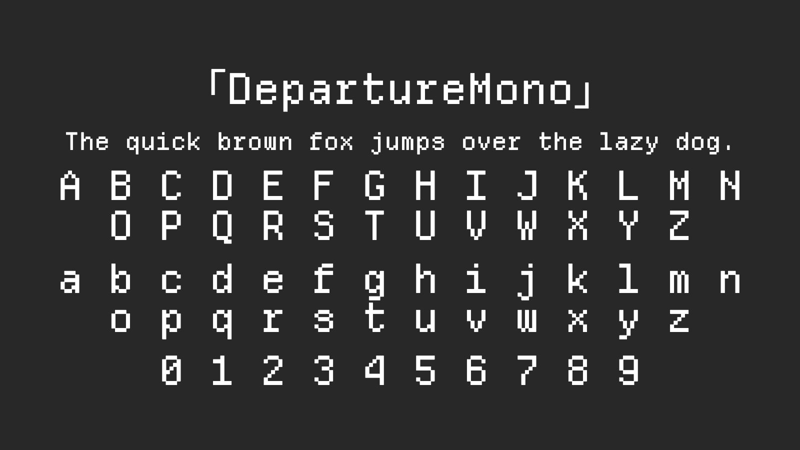DepartureMono字体预览