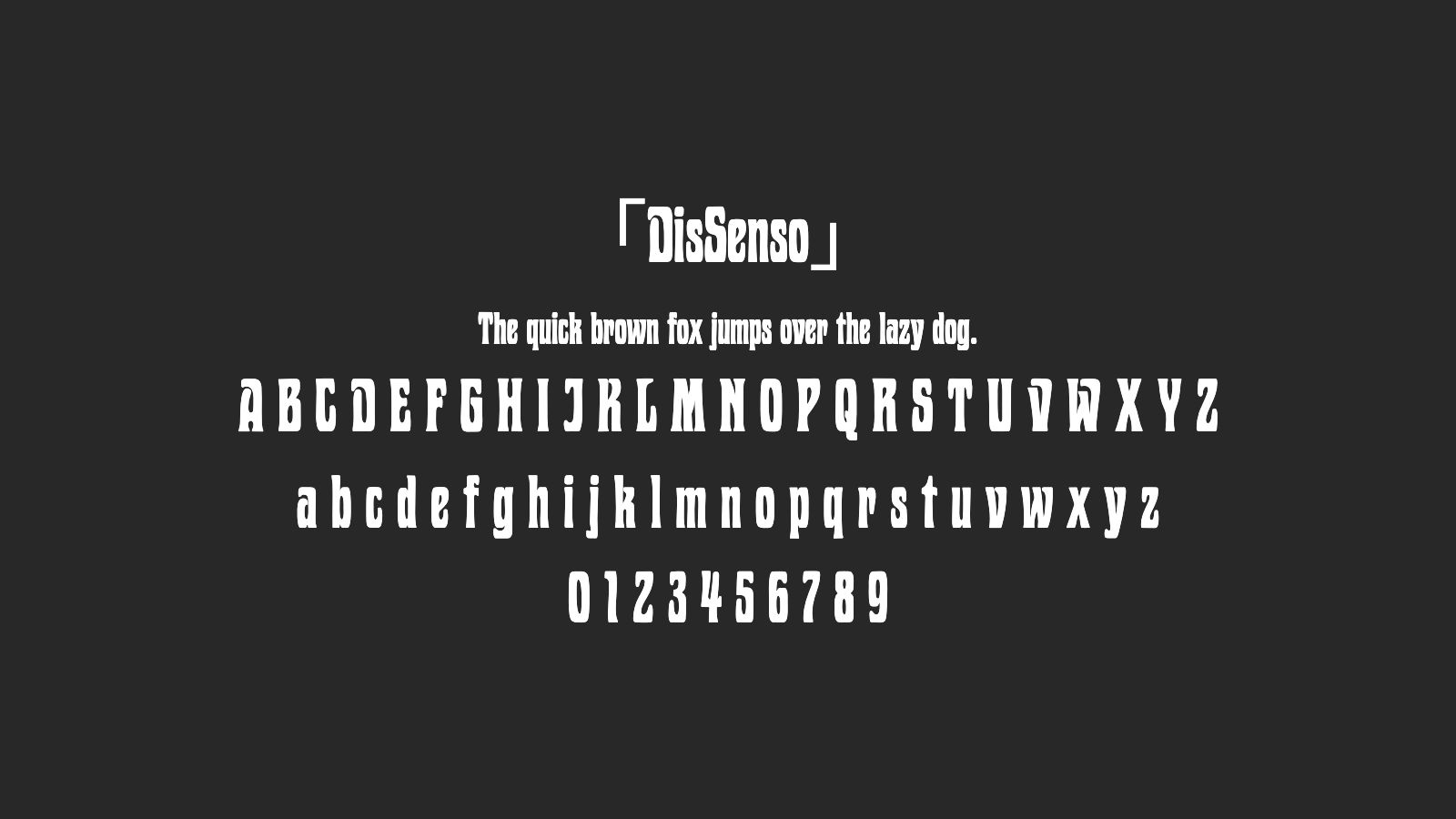 DisSenso字体预览