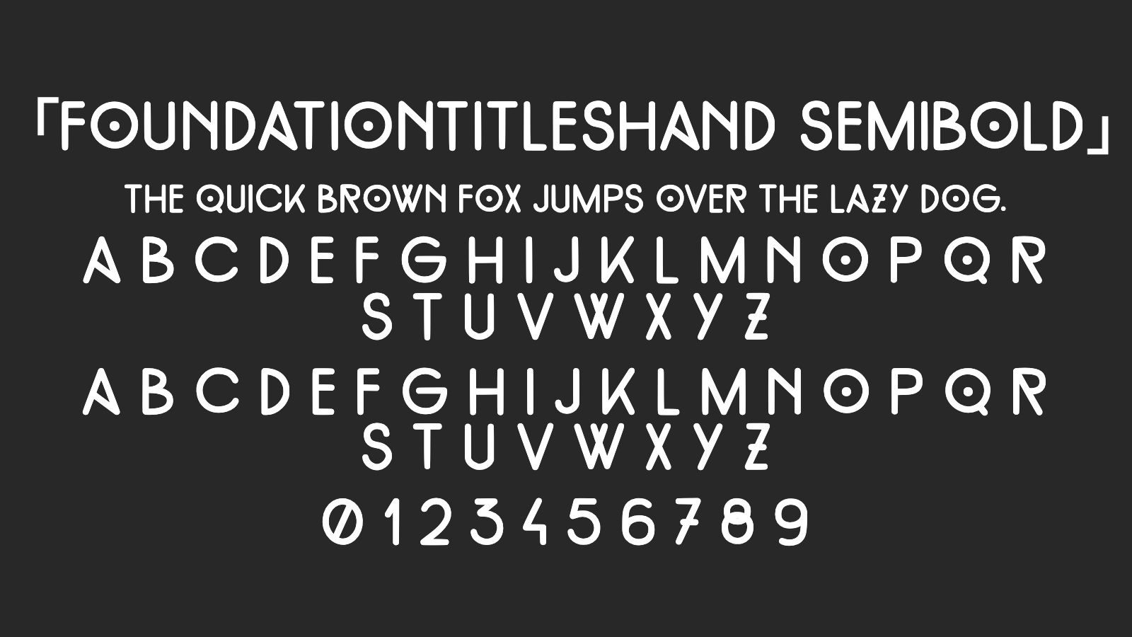 FoundationTitlesHand-SemiBold字体预览