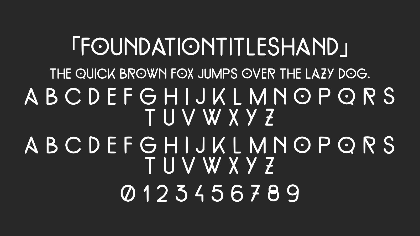 FoundationTitlesHand字体预览