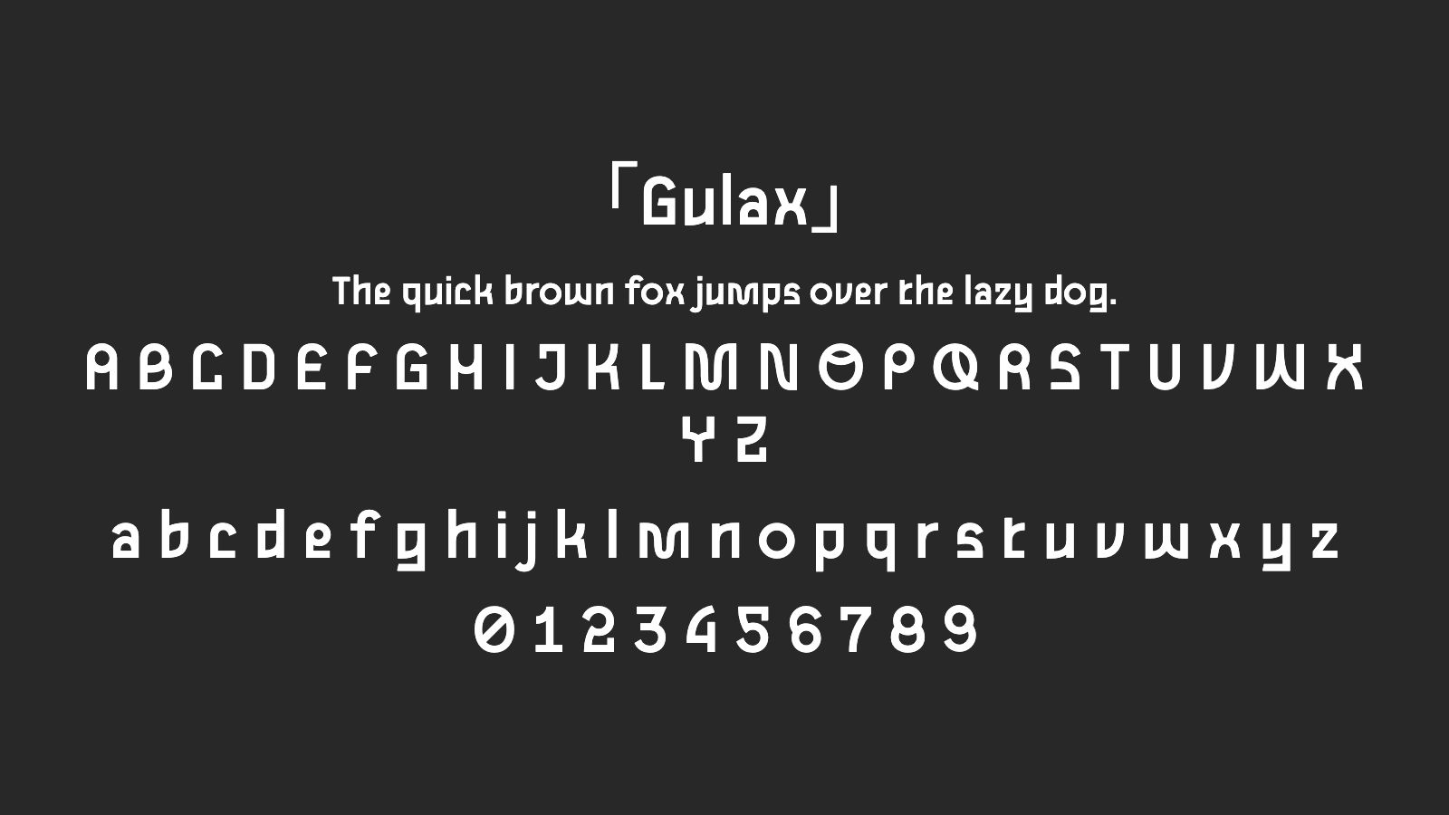 Gulax字体预览