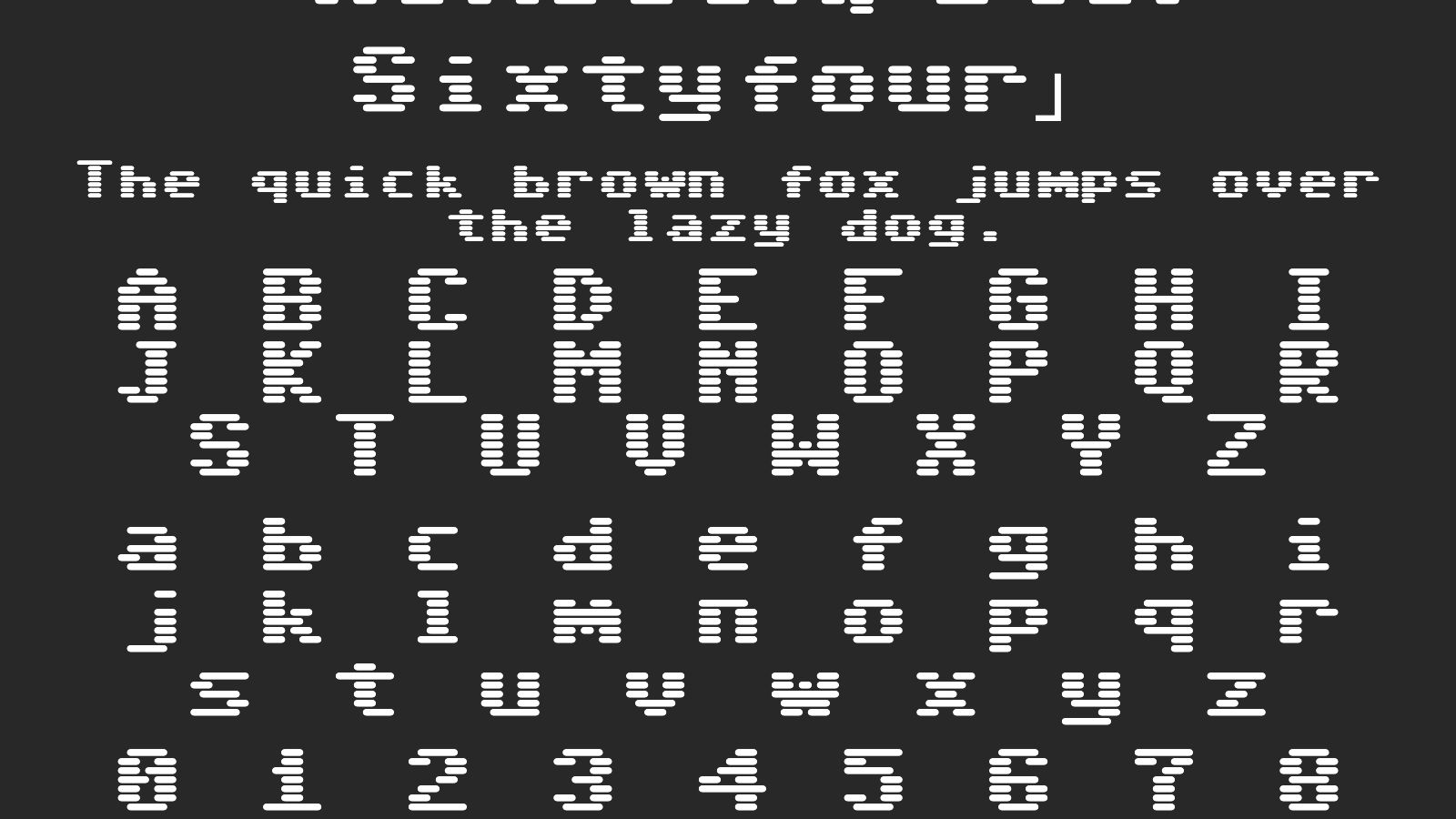 Homecomputer-Sixtyfour字体预览