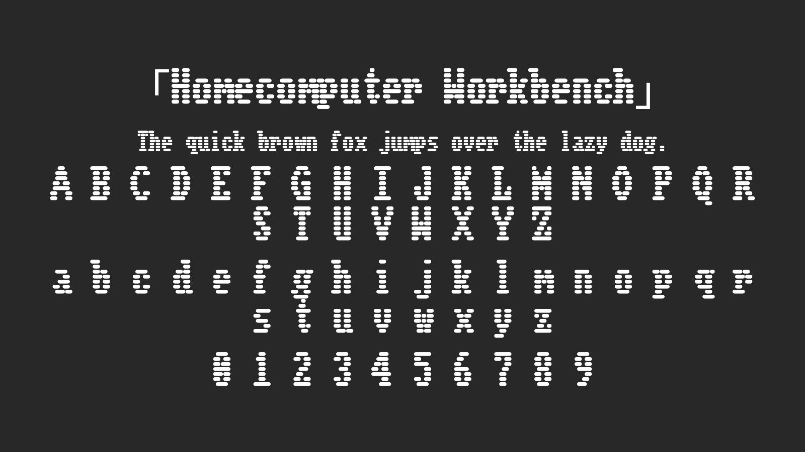 Homecomputer-Workbench字体预览