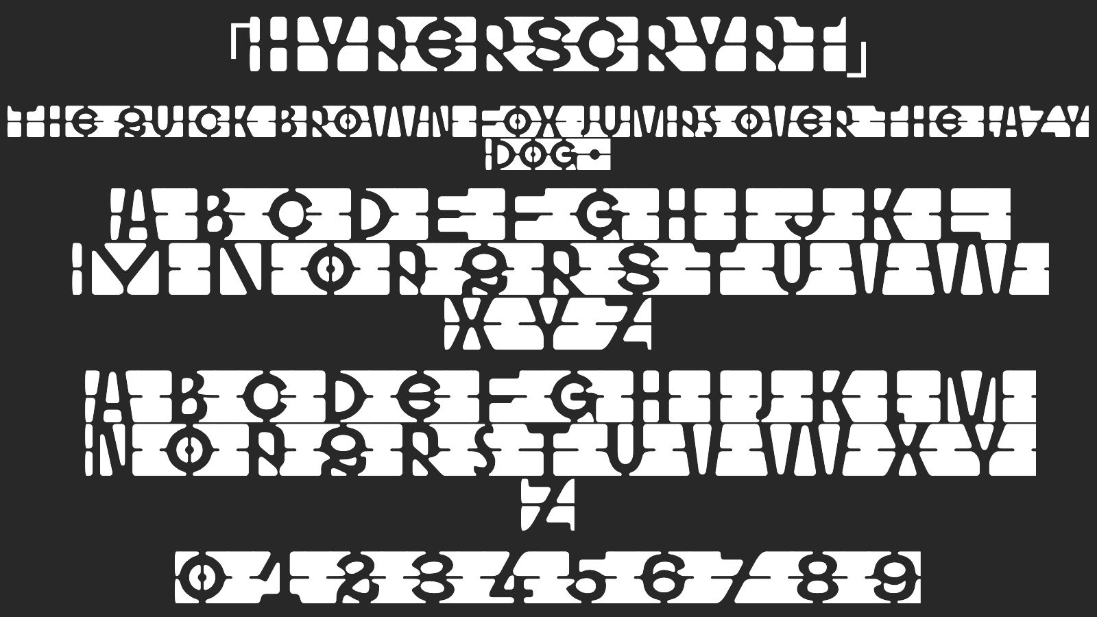 HyperScrypt字体预览