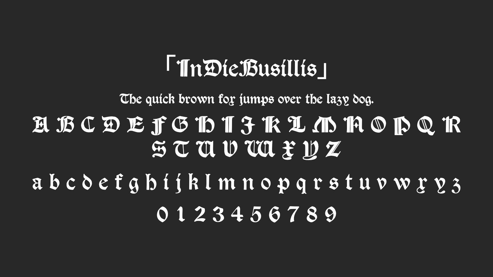InDieBusillis字体预览