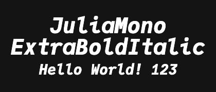 JuliaMono-ExtraBoldItalic