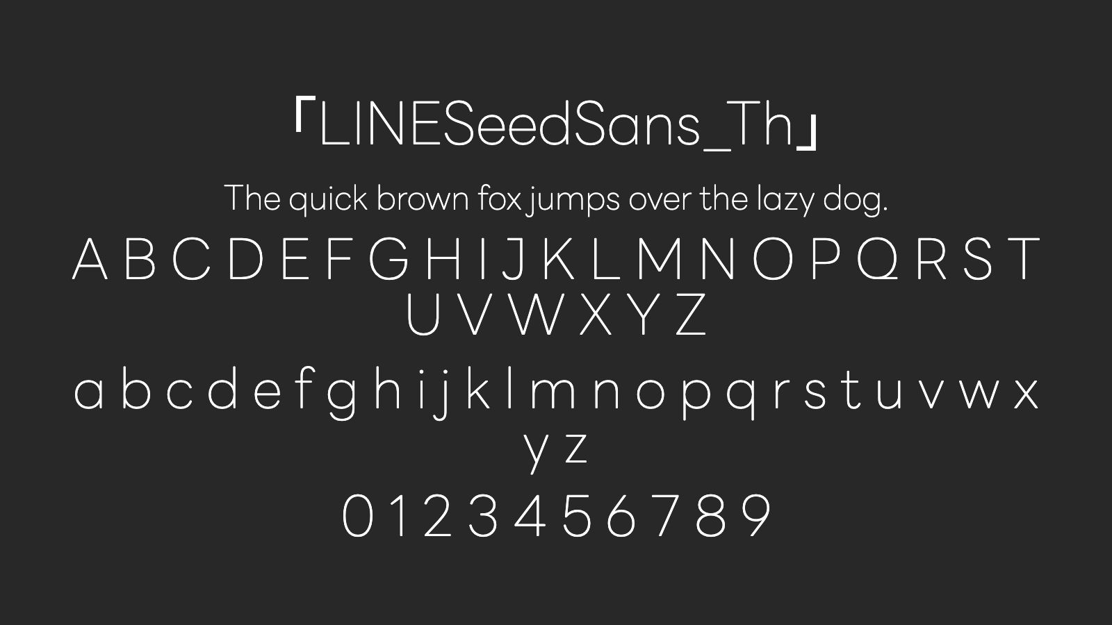 LINESeedSans_Th字体预览