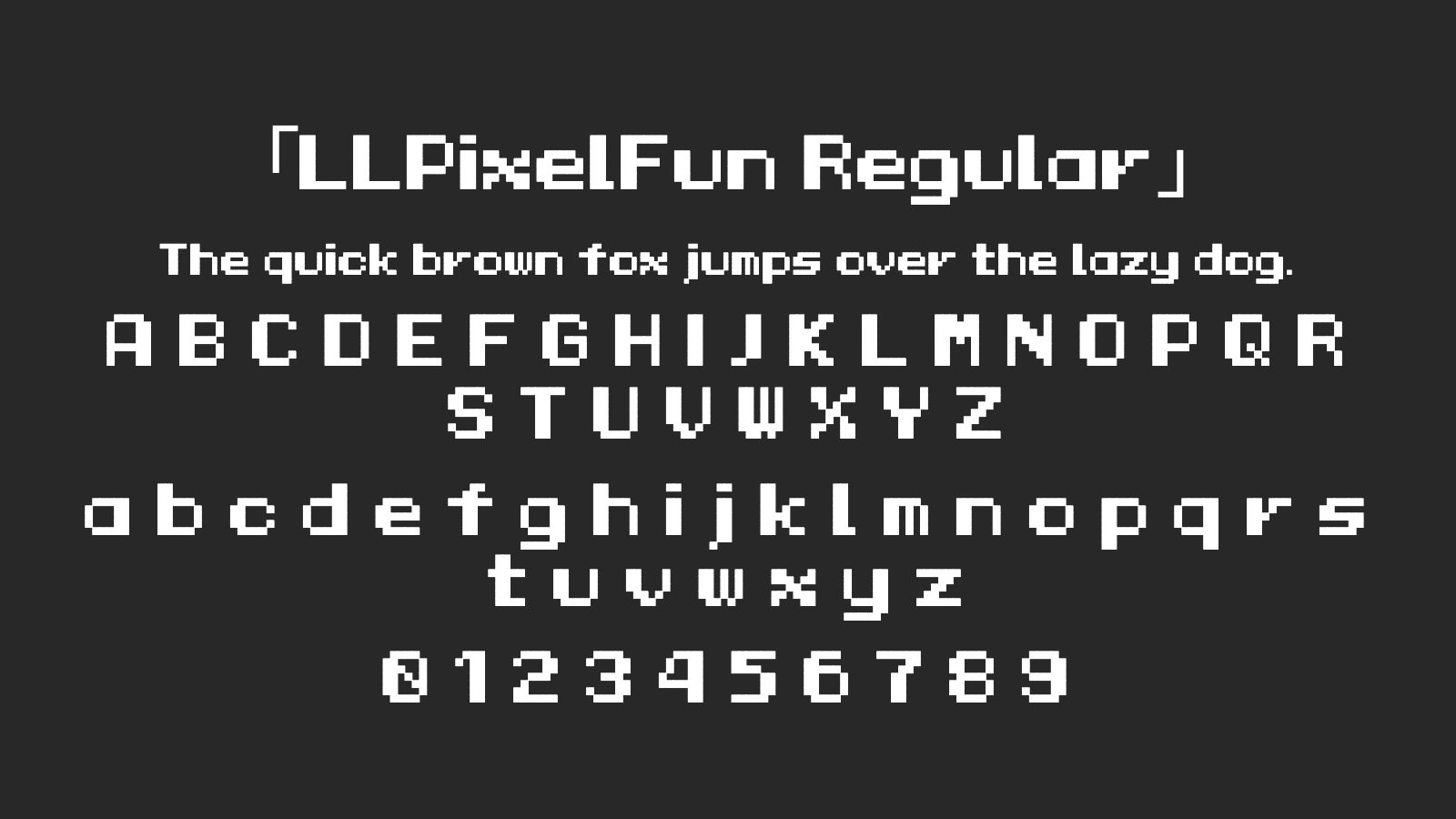 LLPixelFun-Regular字体预览