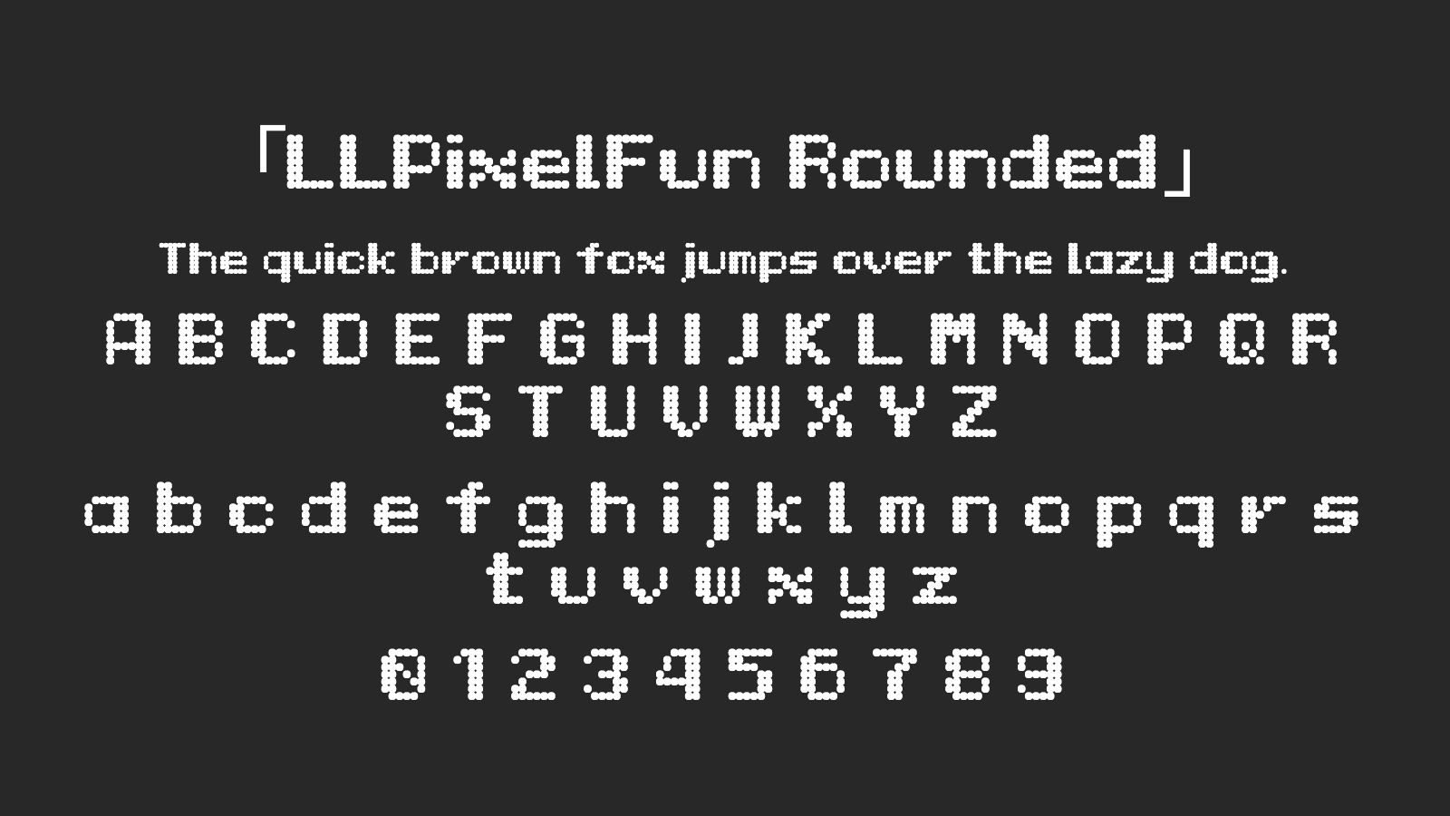 LLPixelFun-Rounded字体预览