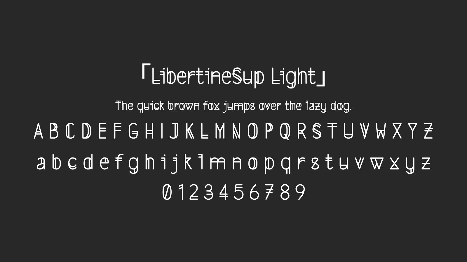 LibertineSup-Light字体预览