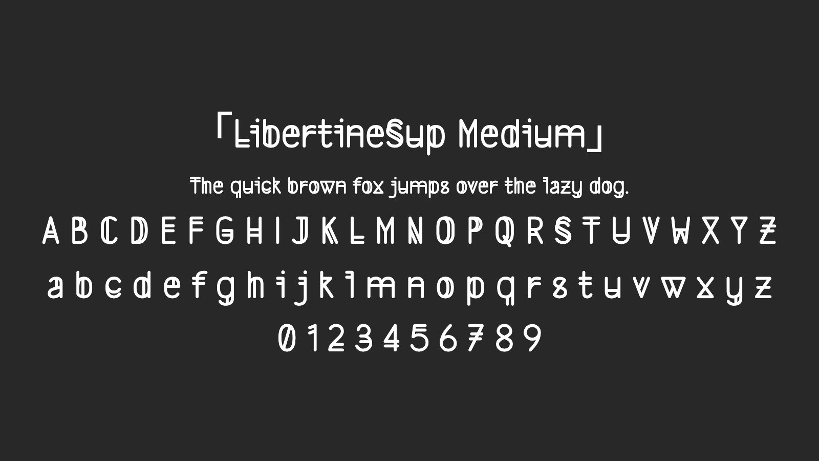 LibertineSup-Medium字体预览