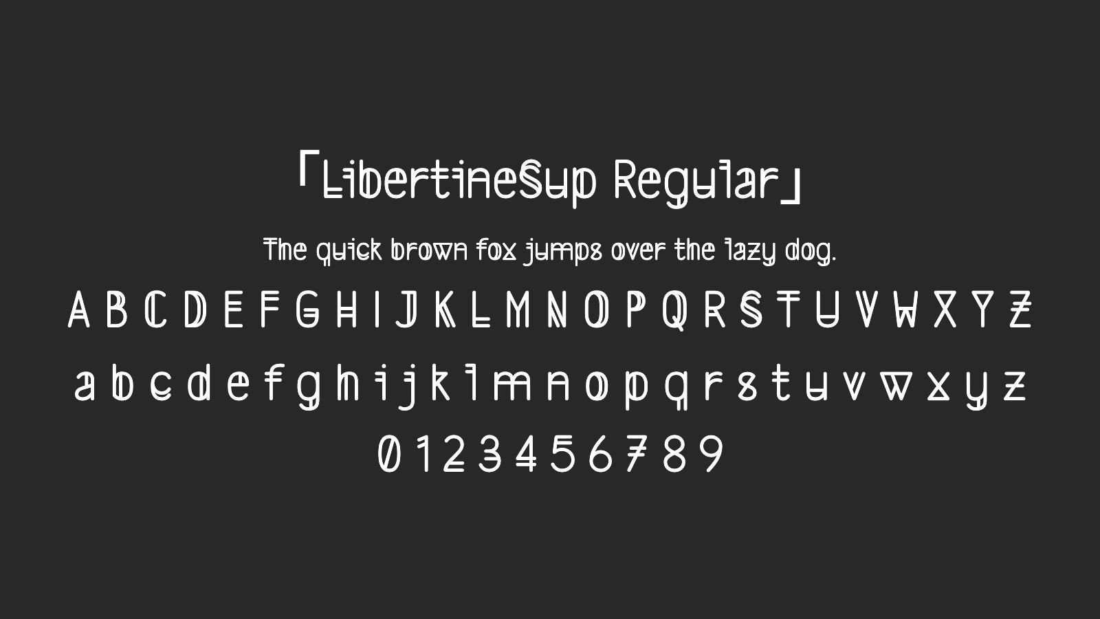 LibertineSup-Regular字体预览