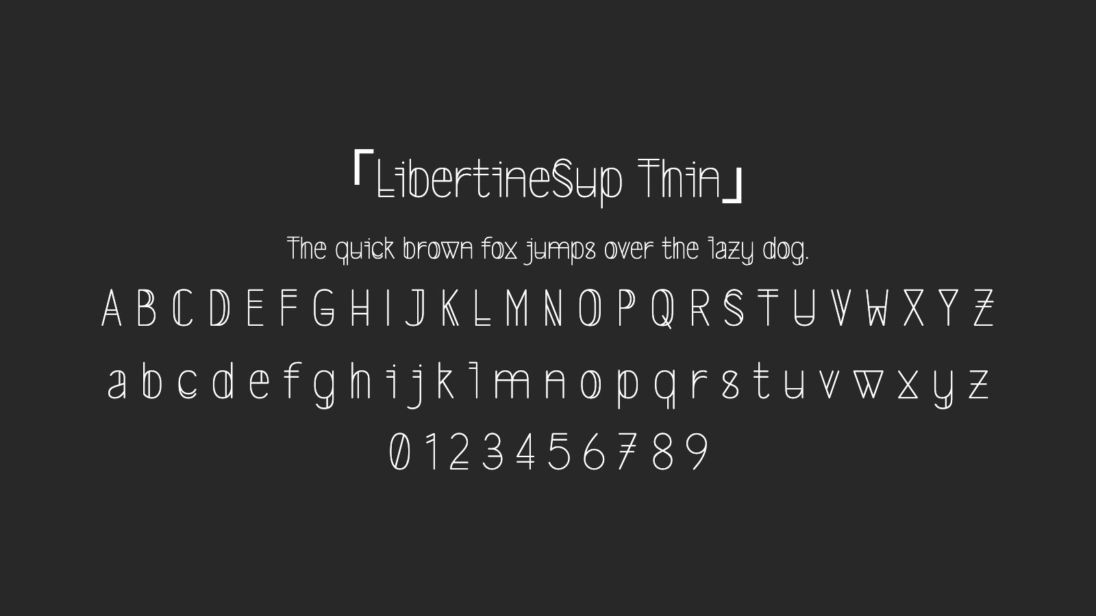 LibertineSup-Thin字体预览