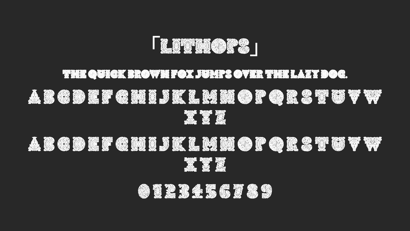 Lithops字体预览