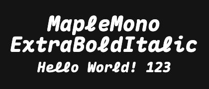 MapleMono-ExtraBoldItalic