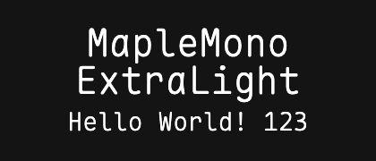 MapleMono-ExtraLight