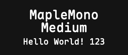 MapleMono-Medium