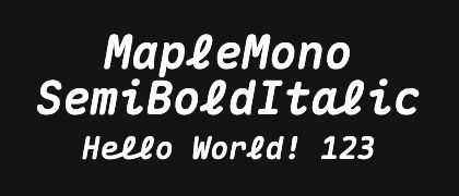 MapleMono-SemiBoldItalic
