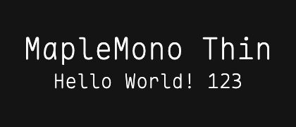 MapleMono-Thin