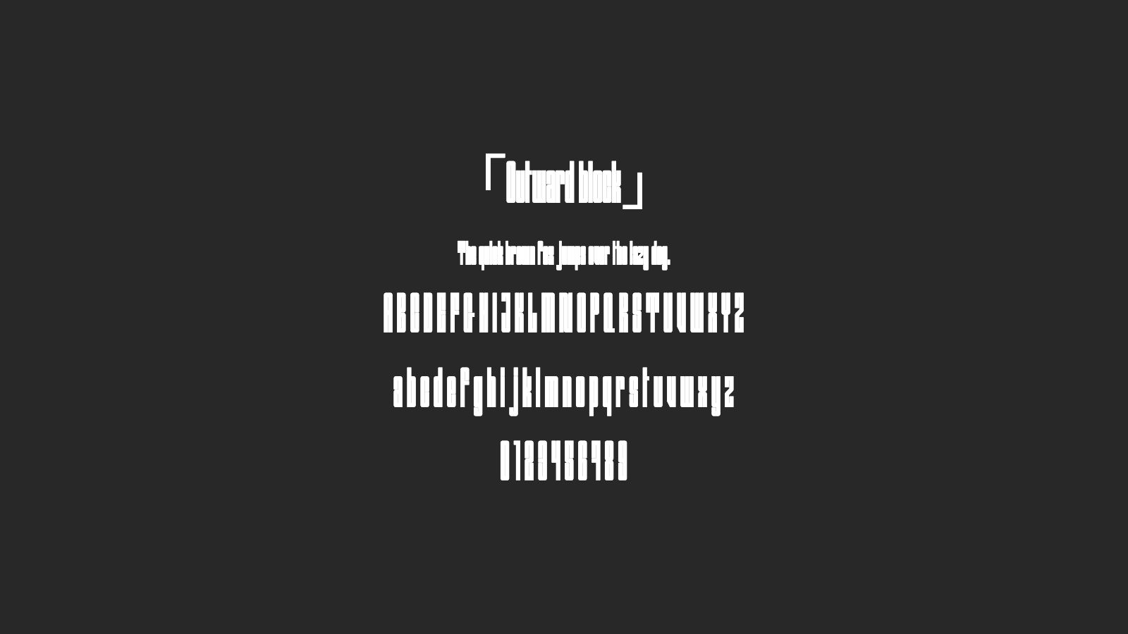 Outward-block字体预览