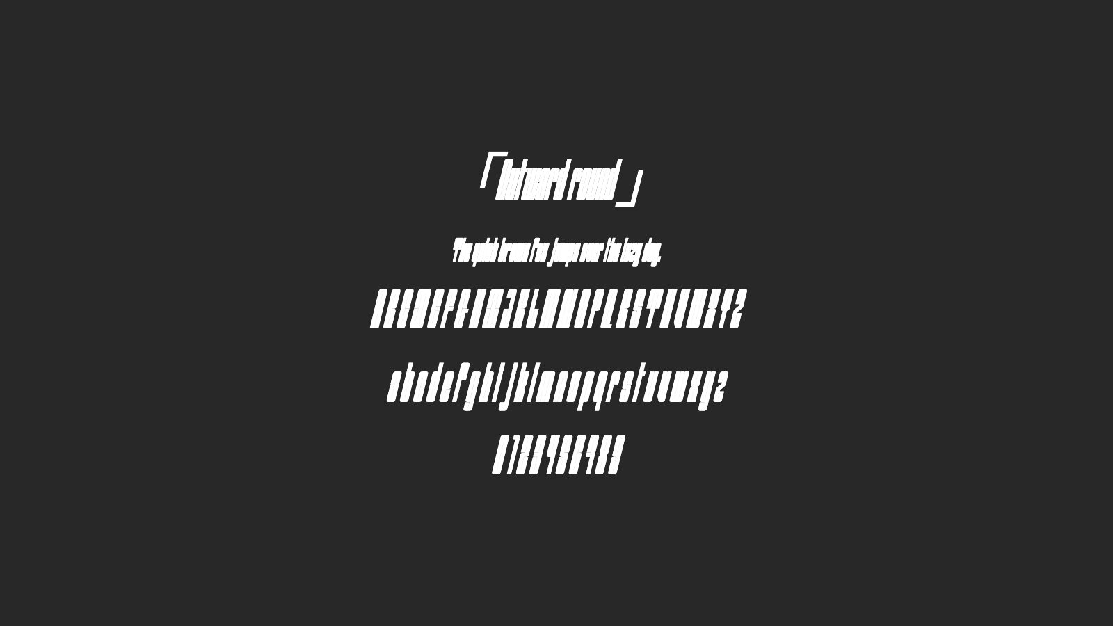 Outward-round字体预览
