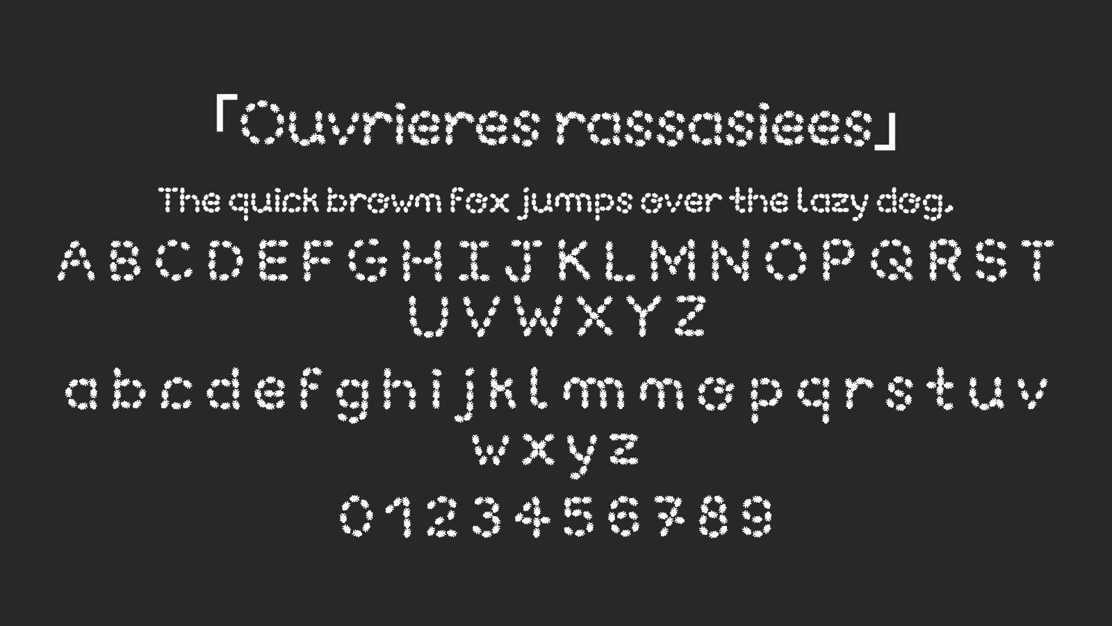Ouvrieres-rassasiees字体预览