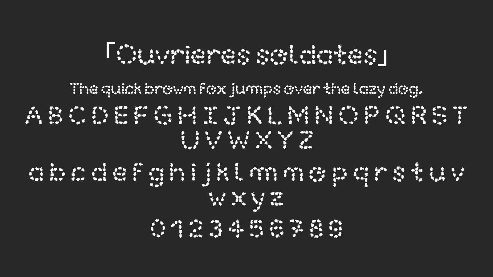 Ouvrieres-soldates字体预览