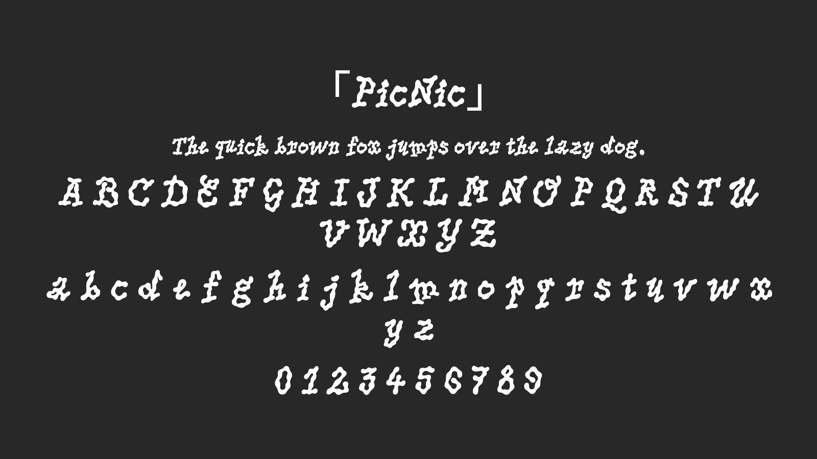 PicNic字体预览