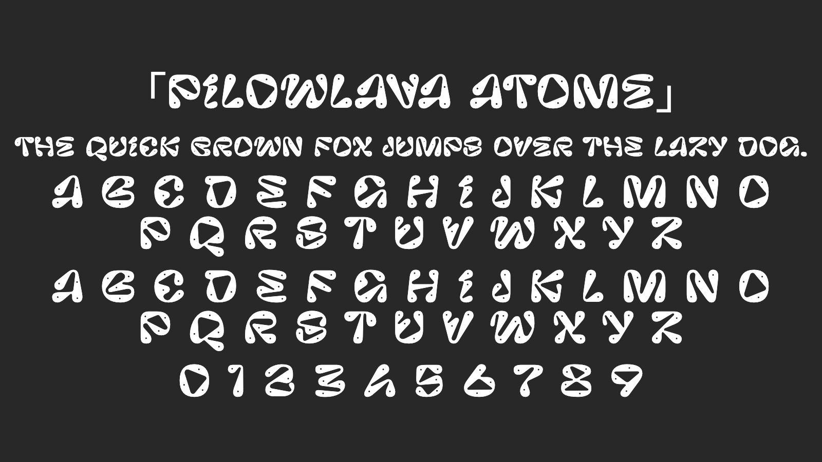 Pilowlava-Atome字体预览