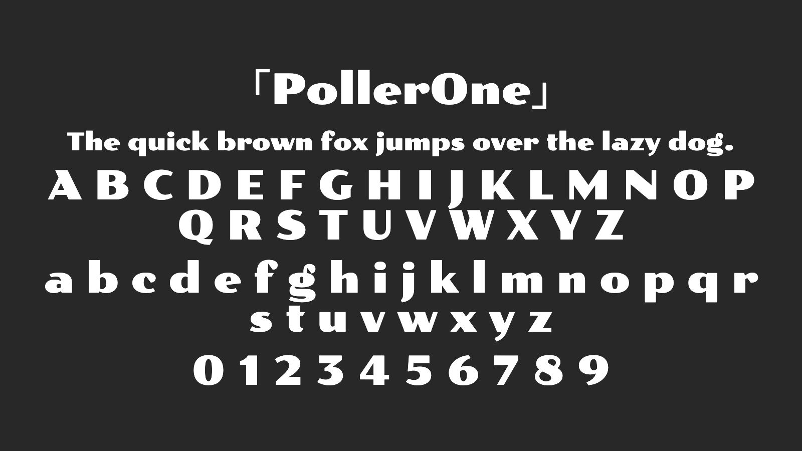 PollerOne字体预览