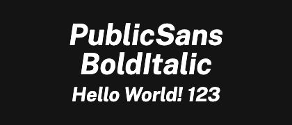 PublicSans-BoldItalic