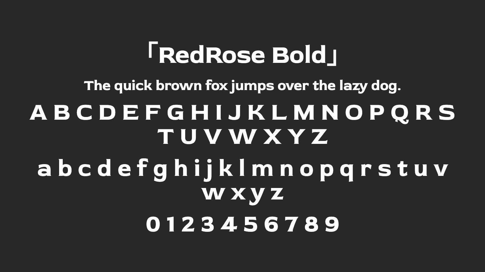 RedRose-Bold字体预览