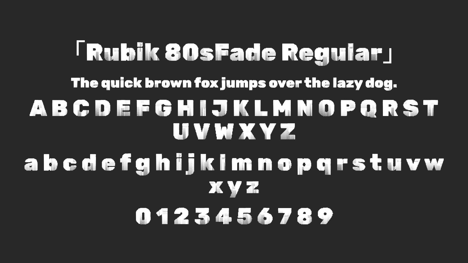 Rubik-80sFade-Regular字体预览