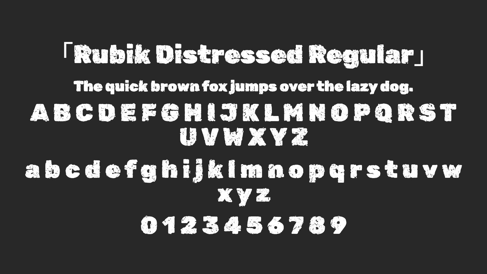 Rubik-Distressed-Regular字体预览