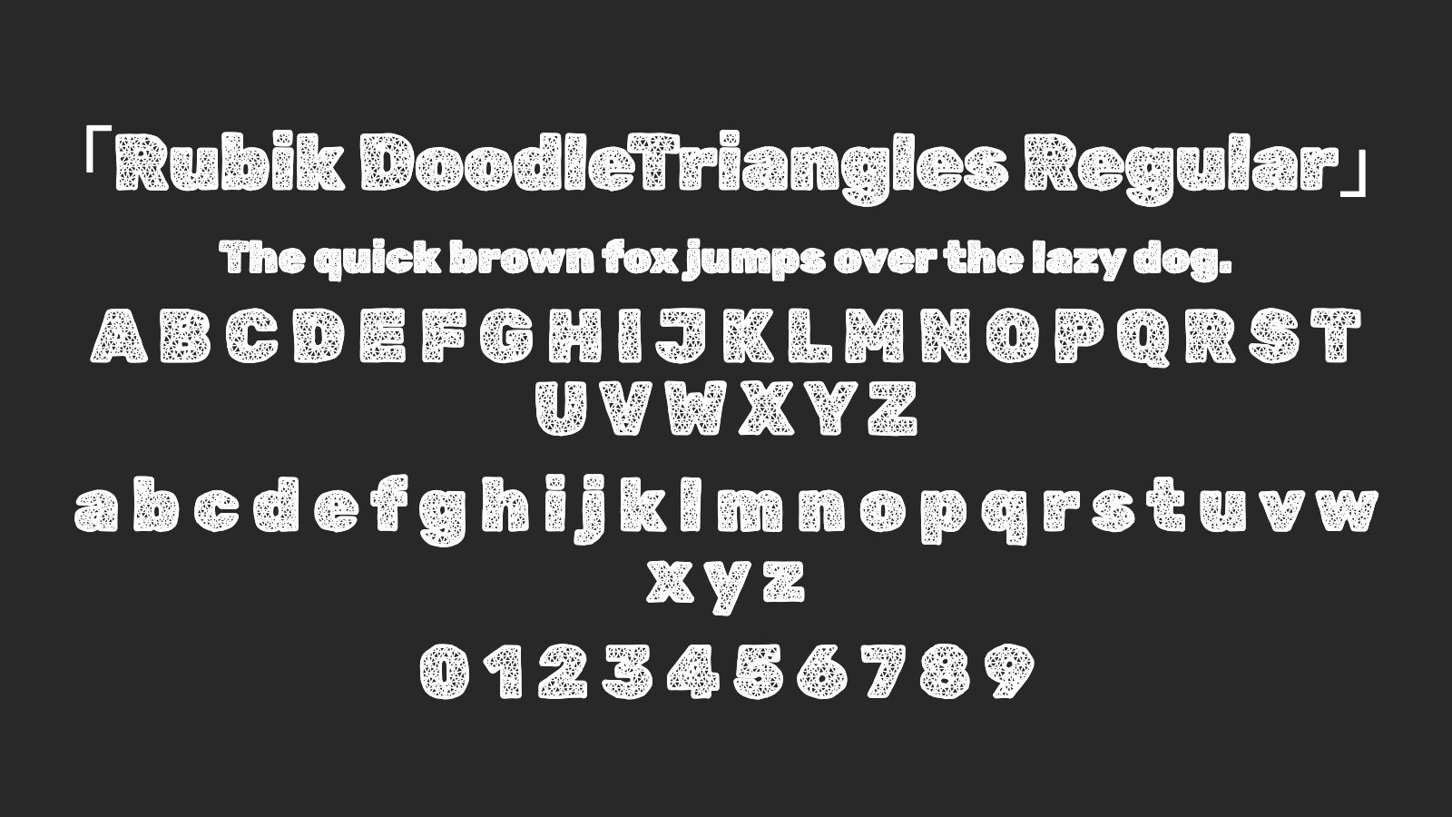 Rubik-DoodleTriangles-Regular字体预览