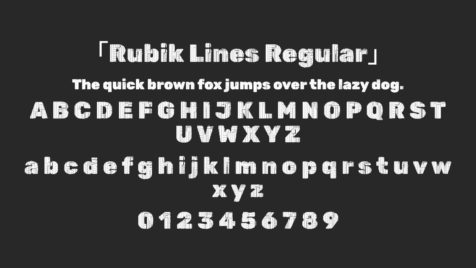 Rubik-Lines-Regular字体预览