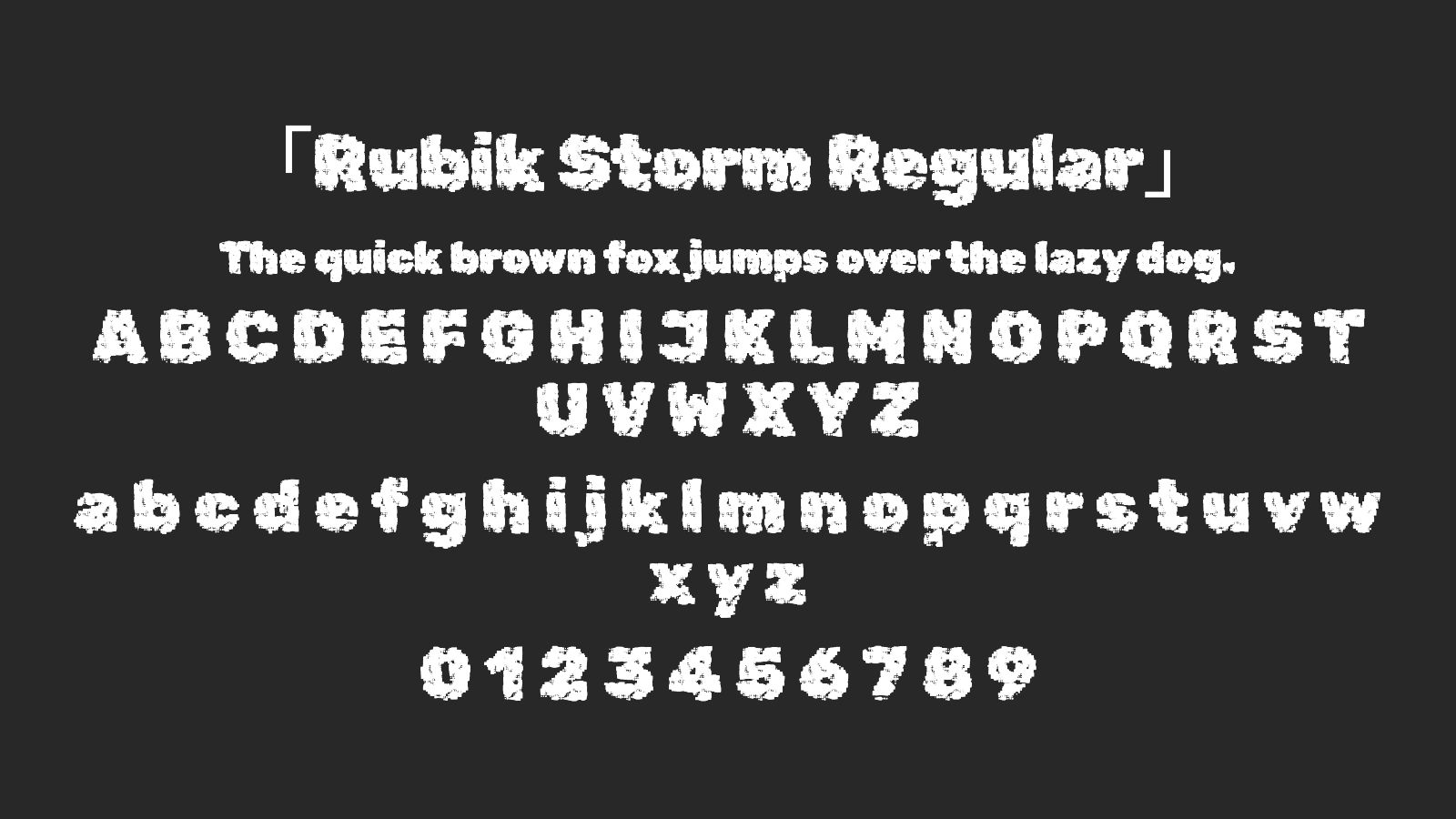 Rubik-Storm-Regular字体预览