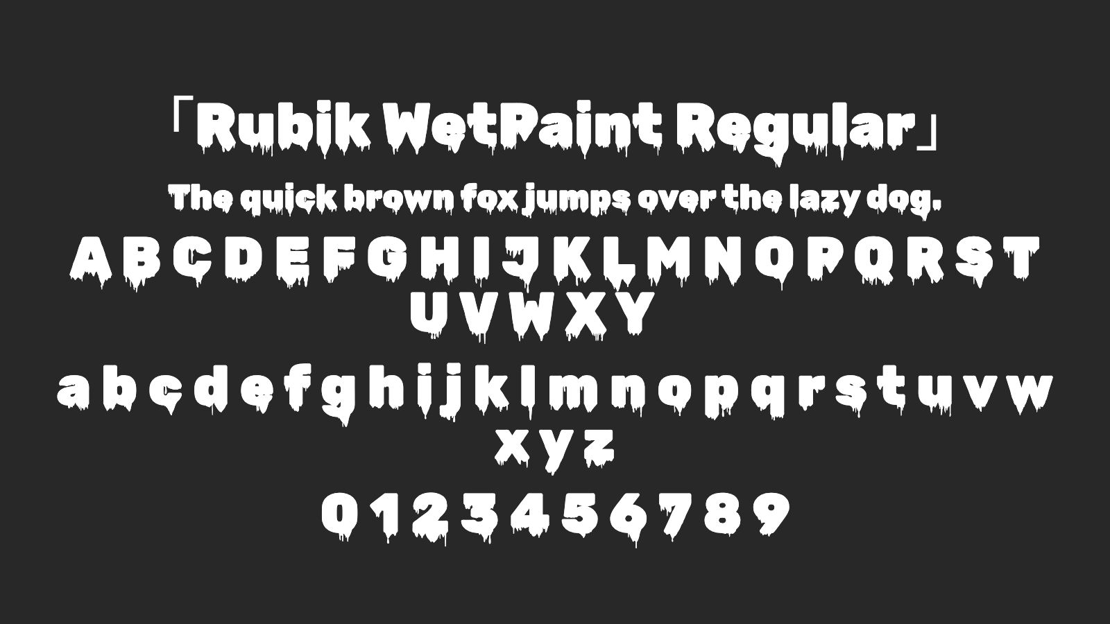 Rubik-WetPaint-Regular字体预览