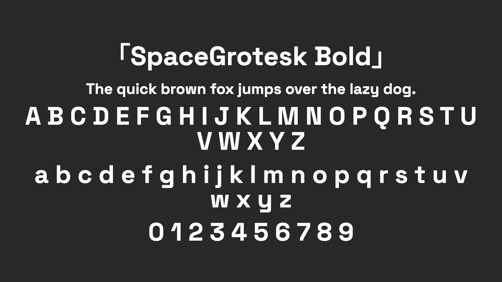SpaceGrotesk-Bold字体预览