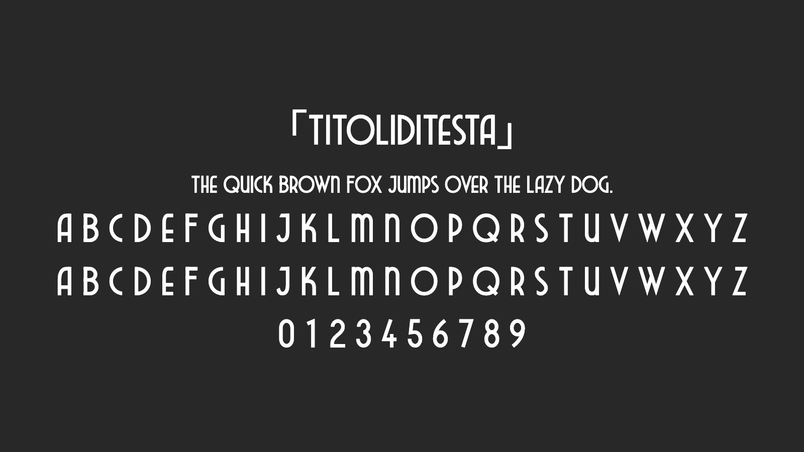 TitoliDiTesta字体预览
